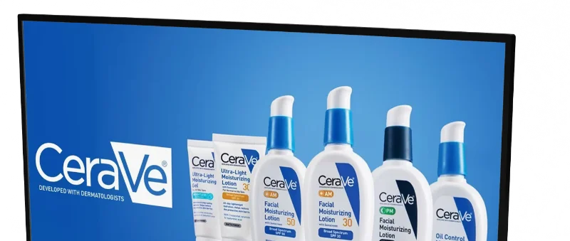 Infonäyttö apteekkiin CeraVe-tuotteet
