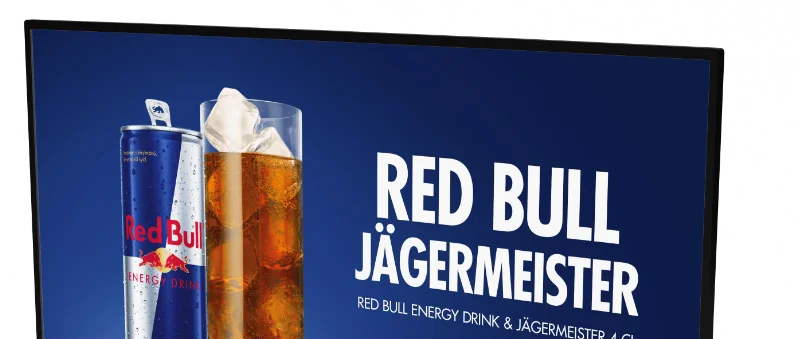 Infonäyttö baariin Red Bull Jägermeister
