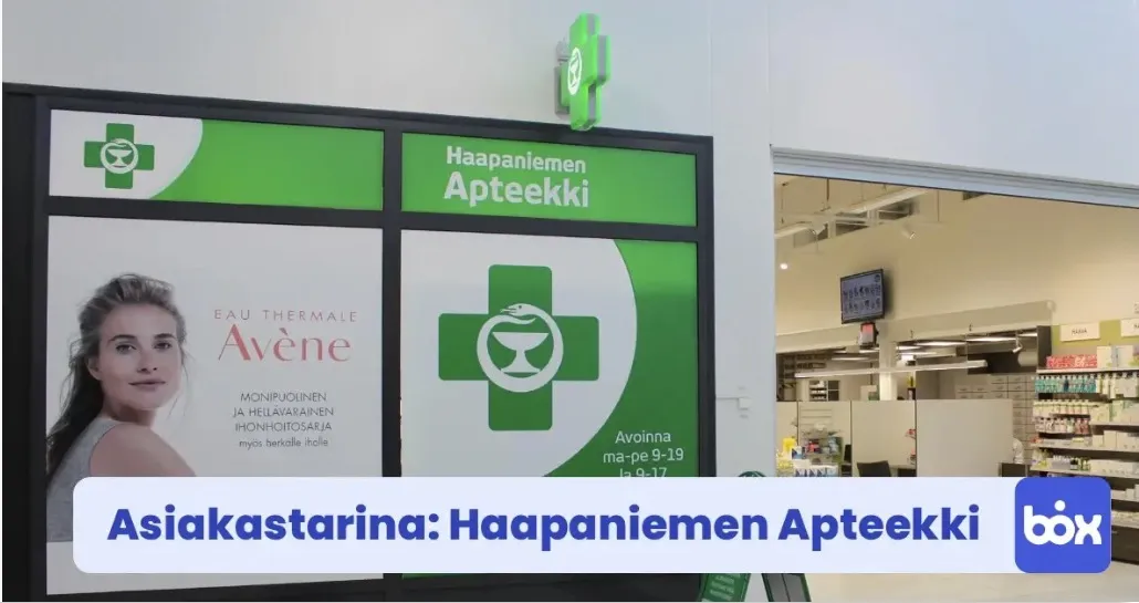 InfoBox kokemuksia: Haapaniemen Apteekki – Tehokasta mainontaa palvelutiskien näytöillä