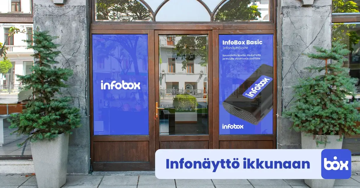 Infonäyttö ikkunaan