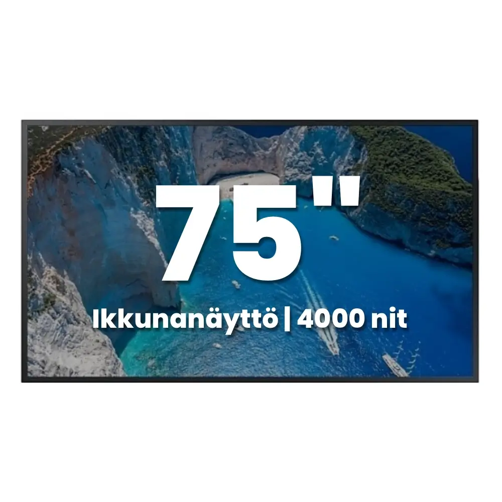 Samsung ikkunanäyttö, 75" 4000 nit 24/7 (OM75A)