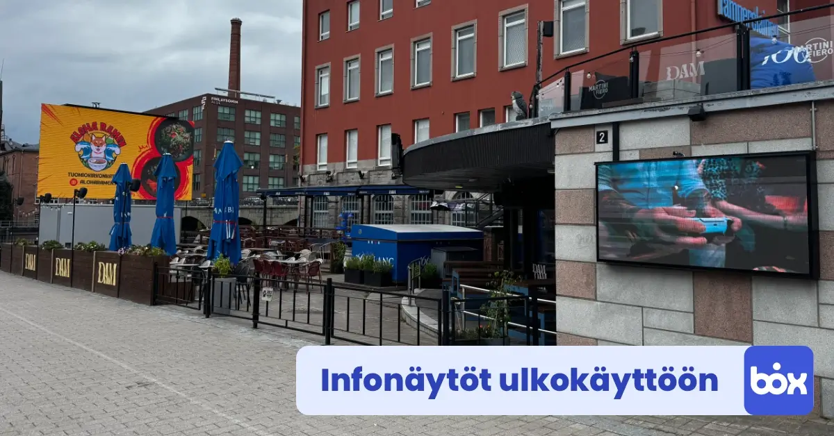 Infonäyttö ulkokäyttöön: