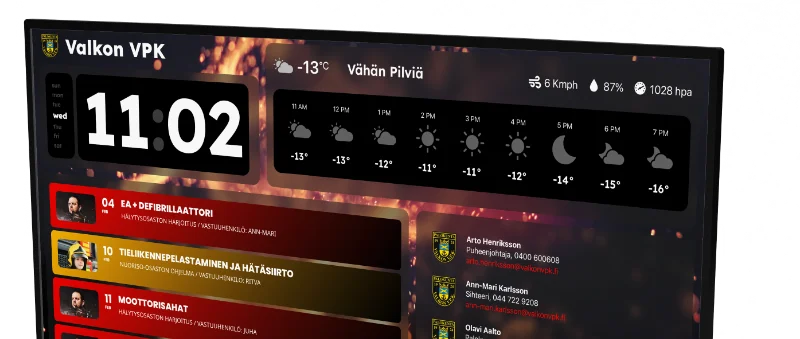 VPK infonäyttö harjoitukset