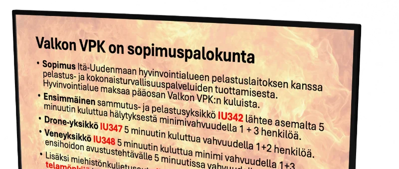 VPK infonäyttö tiedotteet